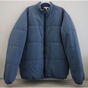 And Now This Men's Sz XL Bering Sea Blue Short Cold Weather Puffer Jacket